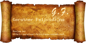 Gerstner Feliciána névjegykártya